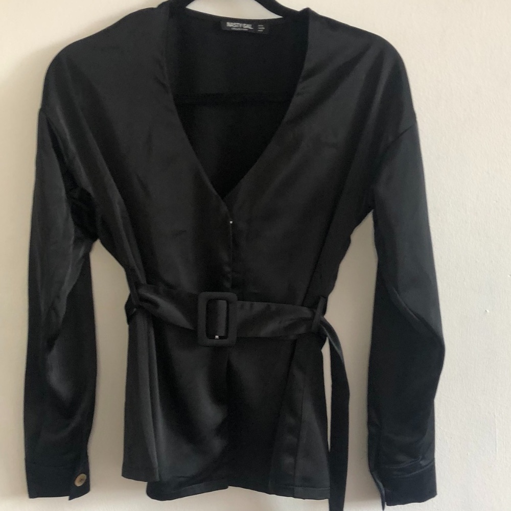 Silk All Black Blouse